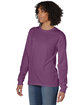 ComfortWash by Hanes Unisex Garment-Dyed Long-Sleeve T-Shirt with Pocket PURP PLUM RAISIN ModelQrt