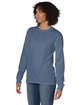 ComfortWash by Hanes Unisex Garment-Dyed Long-Sleeve T-Shirt with Pocket SALTWATER ModelQrt