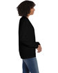 ComfortWash by Hanes Unisex Garment-Dyed Long-Sleeve T-Shirt with Pocket BLACK ModelSide
