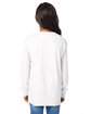 ComfortWash by Hanes Youth Crew Long-Sleeve T-Shirt white ModelBack