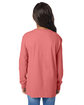 ComfortWash by Hanes Youth Crew Long-Sleeve T-Shirt coral craze ModelBack
