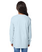 ComfortWash by Hanes Youth Crew Long-Sleeve T-Shirt soothing blue ModelBack