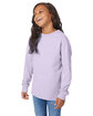 ComfortWash by Hanes Youth Crew Long-Sleeve T-Shirt future lavender ModelQrt
