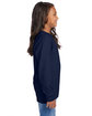 ComfortWash by Hanes Youth Crew Long-Sleeve T-Shirt navy ModelSide
