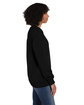 ComfortWash by Hanes Unisex Crew Sweatshirt BLACK ModelSide