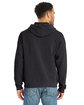 ComfortWash by Hanes Unisex Pullover Hooded Sweatshirt BLACK ModelBack