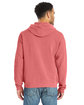 ComfortWash by Hanes Unisex Pullover Hooded Sweatshirt CORAL CRAZE ModelBack