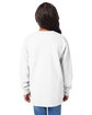 ComfortWash by Hanes Youth Fleece Sweatshirt white ModelBack