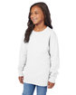 ComfortWash by Hanes Youth Fleece Sweatshirt white ModelQrt