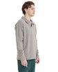 ComfortWash by Hanes Unisex Garment Dye Polo Collar Sweatshirt concrete gray ModelQrt