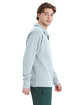 ComfortWash by Hanes Unisex Garment Dye Polo Collar Sweatshirt soothing blue ModelSide