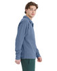 ComfortWash by Hanes Unisex Garment Dye Polo Collar Sweatshirt saltwater ModelSide