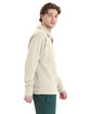 ComfortWash by Hanes Unisex Garment Dye Polo Collar Sweatshirt parchment ModelSide