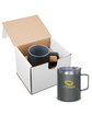 Prime Line 12oz Vacuum Insulated Coffee Mug With Handle In Mailer gray DecoFront