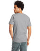 Hanes Men's Authentic-T Pocket T-Shirt light steel ModelBack