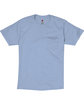Hanes Men's Authentic-T Pocket T-Shirt light blue FlatFront