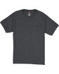 Hanes Men's Authentic-T Pocket T-Shirt charcoal heather FlatFront