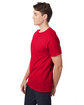 Hanes Men's Authentic-T Pocket T-Shirt deep red ModelSide
