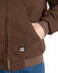 Berne Men's Tall Highland Washed Cotton Duck Hooded Jacket bark OFSide