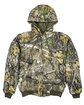 Berne Men's Tall Highland Washed Cotton Duck Hooded Jacket realtree edge FlatFront