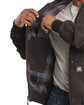 Berne Men's Heartland Duck Flannel-Lined Hooded Jacket black ModelQrt