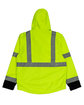 Berne Men's Tall Hi-Vis Class 3 Hooded Softshell Jacket yellow FlatBack