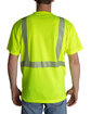 Berne Unisex Hi-Vis Class 2 Color Blocked Pocket T-Shirt hi vis yellow ModelBack