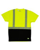 Berne Unisex Hi-Vis Class 2 Color Blocked Pocket T-Shirt hi vis yellow FlatFront
