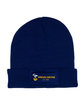 Prime Line Knit Beanie With Patch navy DecoFront
