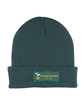 Prime Line Knit Beanie With Patch hunter green DecoFront