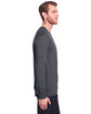 Fruit of the Loom Adult ICONIC Long Sleeve T-Shirt charcoal grey ModelSide
