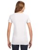 J America Ladies' V-Neck Slub T-Shirt white ModelBack
