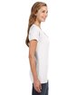 J America Ladies' V-Neck Slub T-Shirt white ModelSide