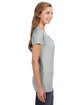 J America Ladies' V-Neck Slub T-Shirt cement ModelSide