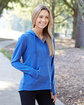 J America Ladies' Omega Stretch Snap-Placket Hooded Sweatshirt  Lifestyle