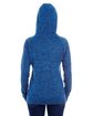 J America Ladies' Cosmic Contrast Fleece Hooded Sweatshirt royal flk/ royal ModelBack