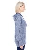 J America Ladies' Cosmic Contrast Fleece Hooded Sweatshirt navy fleck/ navy ModelSide