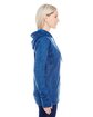 J America Ladies' Cosmic Contrast Fleece Hooded Sweatshirt royal flk/ royal ModelSide