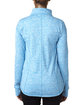 J America Ladies' Cosmic Fleece Quarter-Zip el blue/ neon gr ModelBack