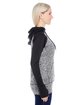 J America Ladies' Colorblock Cosmic Hooded Sweatshirt  ModelSide