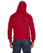 J America Adult Cloud Pullover Fleece Hooded Sweatshirt red ModelBack