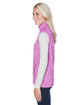 J America Ladies' Lasic Cosmic Fleece Vest magenta/ neon yl ModelSide