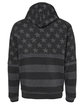 J America Adult Tailgate Fleece Pullover Hooded Sweatshirt blk star stripes ModelBack