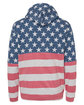 J America Adult Tailgate Fleece Pullover Hooded Sweatshirt stars and strpes ModelBack