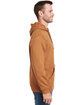 J America Adult Tailgate Fleece Pullover Hooded Sweatshirt copper ModelSide