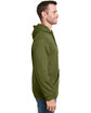 J America Adult Tailgate Fleece Pullover Hooded Sweatshirt olive ModelSide