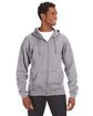 J America Adult Premium Full-Zip Fleece Hooded Sweatshirt  