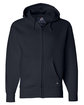 J America Adult Premium Full-Zip Fleece Hooded Sweatshirt navy OFFront