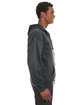 J America Adult Premium Full-Zip Fleece Hooded Sweatshirt charcoal ModelSide