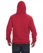 J America Adult Premium Fleece Pullover Hooded Sweatshirt RED ModelBack